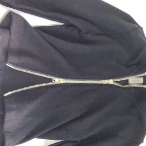 black both way zip up